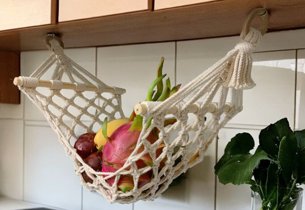 Veggie Hammock - Boho Kitchen Storage